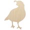Walking Quail Bird Solid Unfinished Wood Shape Piece Cutout for DIY Craft Projects